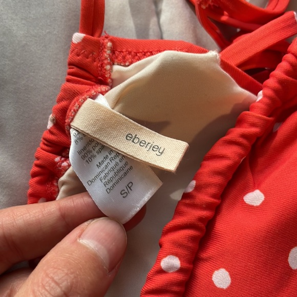 Eberjey Polka Grayson Bikini Top S Bottom M - Picture 9 of 12